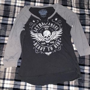 *04* EUC Lethal Angel 3/4 sleeve top